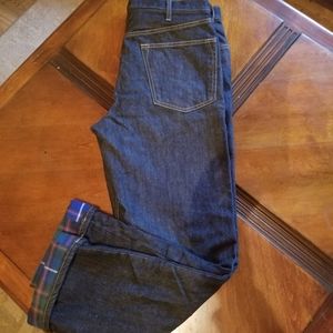 Lands End Flannel Lined Jeans 36X34